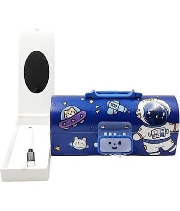Eclet Plastic Kids Pen&Pencil Box Suitcase Style Password Lock Pencil Case,Multi-Layer Pencil Box For Kids,Boys,Girls,Stationary Organizer Case,Return Gift any random color and design will send