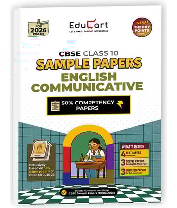 Educart CBSE Sample Paper Class 10 2025-26 English Communicative (Introducing exclusive step-by-step new practice concept on 2026 pattern)
