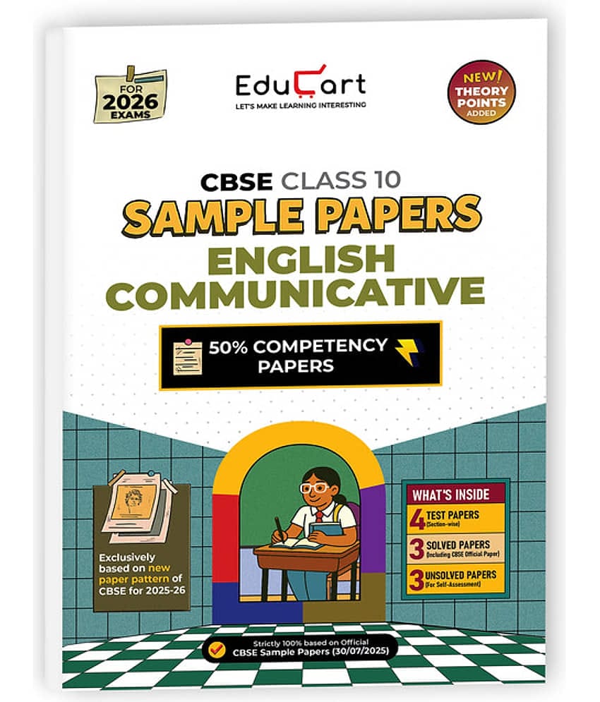 Educart CBSE Sample Paper Class 10 2025-26 English Communicative (Introducing exclusive step-by-step new practice concept on 2026 pattern)