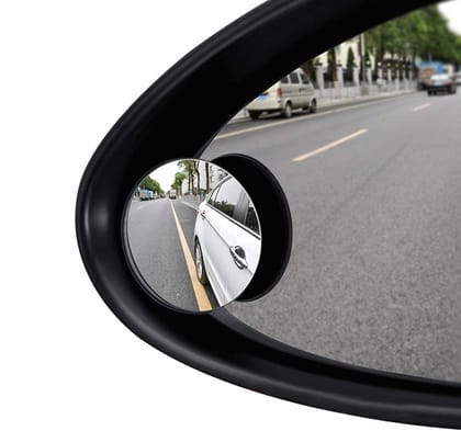 Giftora Blind Spot Mirrors, 360 Rotatable Waterproof Convex Rear View Mirror, Universal Car Wing Mirror for Safe Driving, 2 Pack