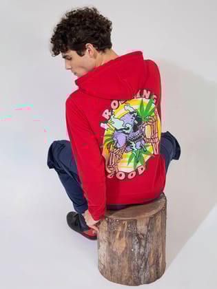 Punk ROLLING-GOOD Red Sweatshirt-S / Red / ROLLING-GOOD