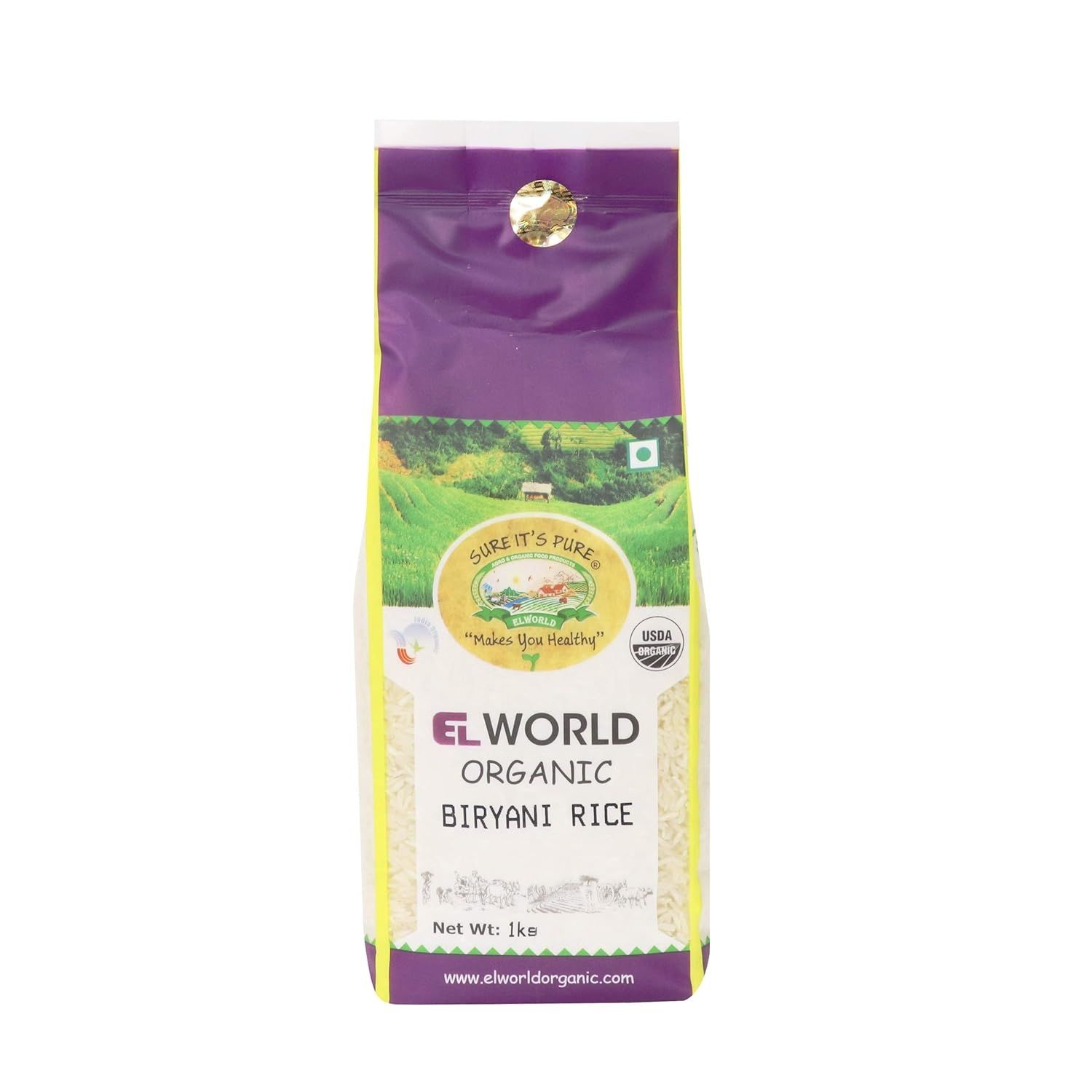 Elworld Agro & Organic Food Products Biryani Rice 1Kg
