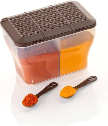 MAGICSPOON Plastic Brown Multi-Purpose Container ( Set of 1 )