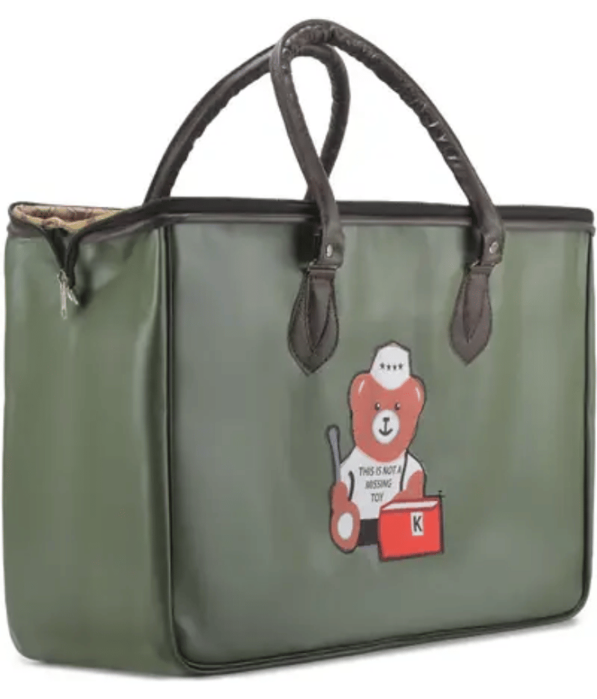 ASTUTE Folding Travel Duffle Luggage Bag, Shoulder Bag Large - Green