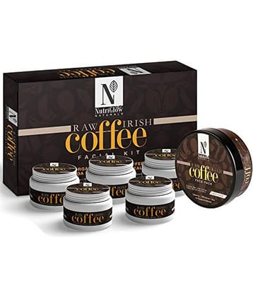 Nutriglow Raw Irish Coffee Facial Kit (260gm) and Face Pack (200gm) Facial Kit g Pack of 2