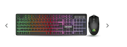Ant Esports KM1650 Gaming Keyboard & Mouse Combo, Wired Backlit Rainbow LED Keyb