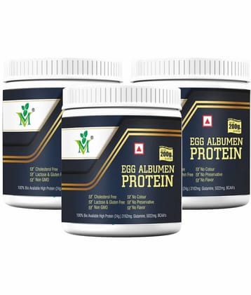 Egg Albumen White Protein Powder Pack of 3 - 200gm