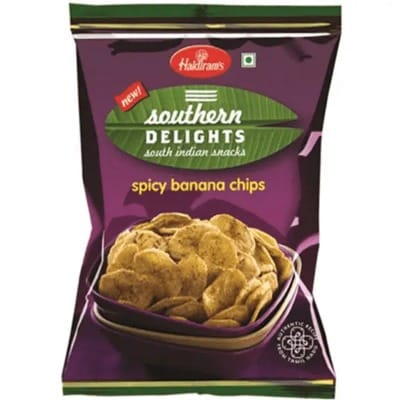 haldirams southern delights spicy banana chips 200 gm