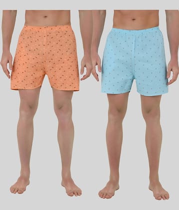 Forbro Pack of 2 Cotton Blend Boxers For Men's ( Multicolor )