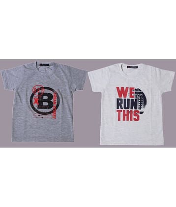 NEUVIN Pack of 2 Boys Cotton T-Shirt ( Multi Color )