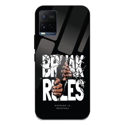 Break Rules - Glass Case For Vivo Models-Vivo Y21
