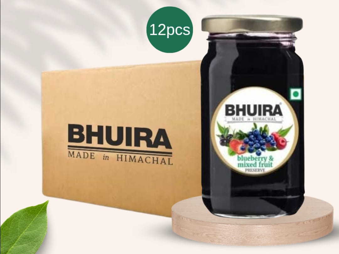 Bhuira Blue Berry mixed Fruit Jam - 12 units - 240 Grams/each