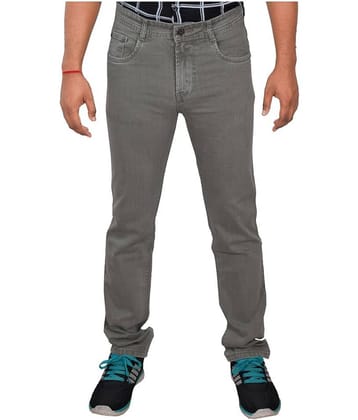 plounge Denim Regular Fit Grey Men's Jeans ( Pack of 1 )