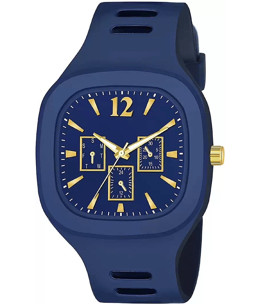 newmen - Blue PU Analog Men's Watch