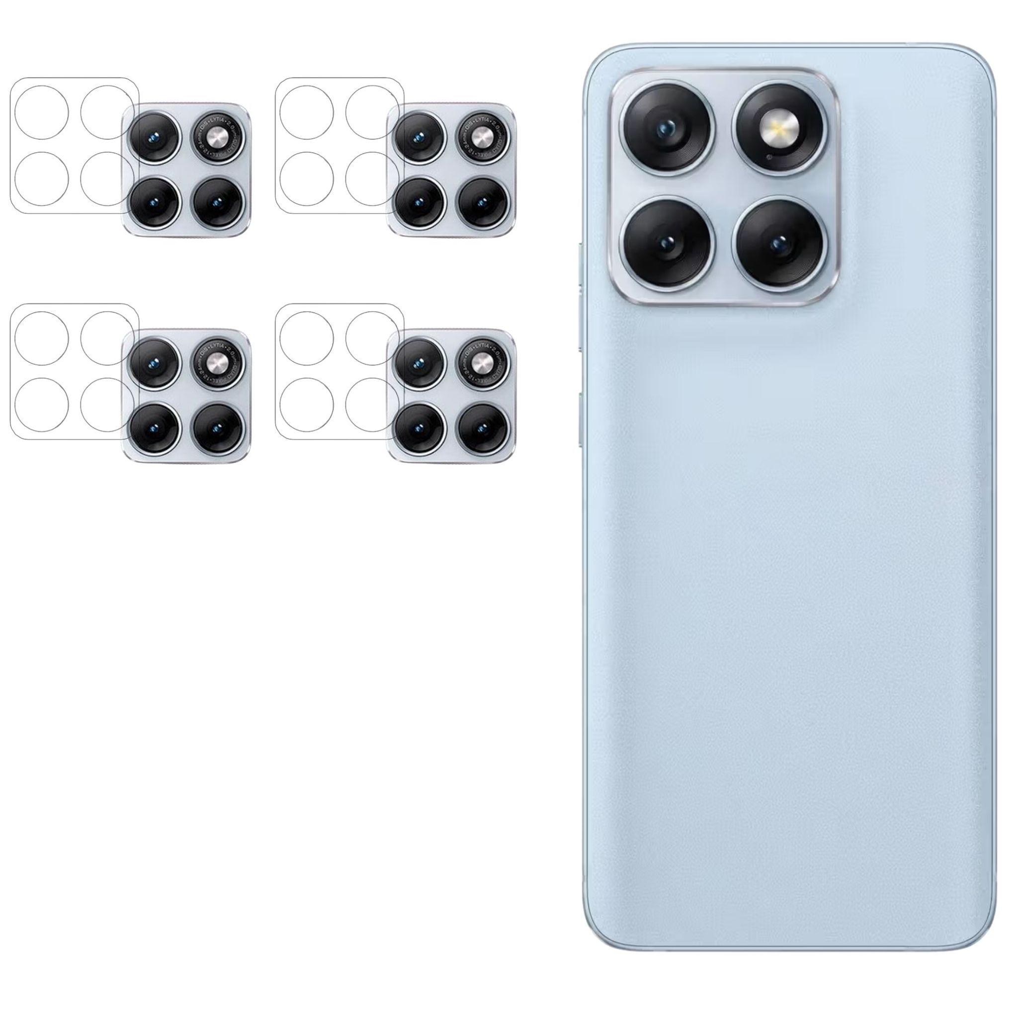 ISAAK Back Camera Lens Protector compatible for Moto Edge 70 Fusion (Pack of 4)