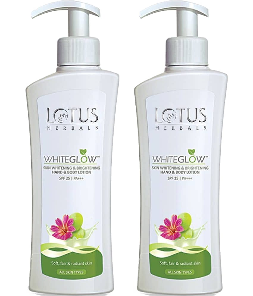 Lotus Herbals Whiteglow Skin Whitening & Brightening Hand & Body Lotion 270ml, (Pack of 2)
