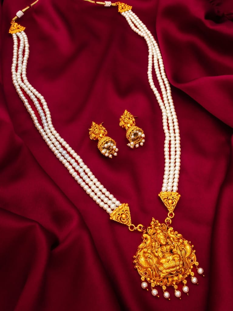 Morison Lustrous Gold Necklace and Earrings Perfect for Radiant Celebrations - Jewellery Sets | Buy online on ZillyBuy