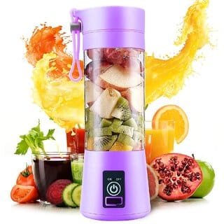 Portable Blender - USB Rechargeable Juicer, 6-Blade Mini Electric Juicer Bottle Blender Grinder Mixer, Perfect for Shakes and Smoothies, Assorted Color