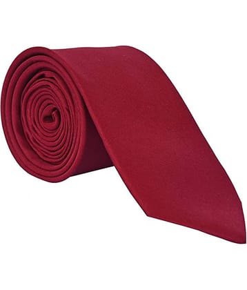 PENYAN Maroon Plain Cotton Necktie