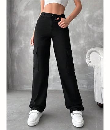 Broadstar - Black Cotton Wide Leg Women's Jeans ( Pack of 1 )
