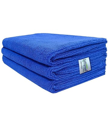 SOFTSPUN Set of 3 Microfibre Bath Towel Blue