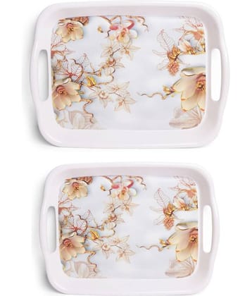 HomePro - Fancy Design Tray Multicolor Serving Tray ( Set of 2 )