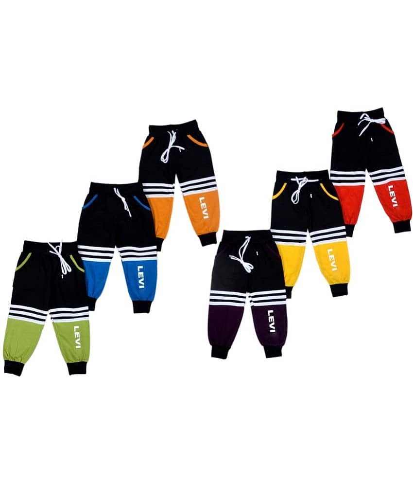 DIAMOND EXPORTER Pack of 6 Boys Cotton Blend Trackpant ( Multi Color )