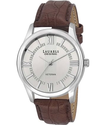 Laurels Analogue White Dial Men's Watch (Lo-Vet-201)