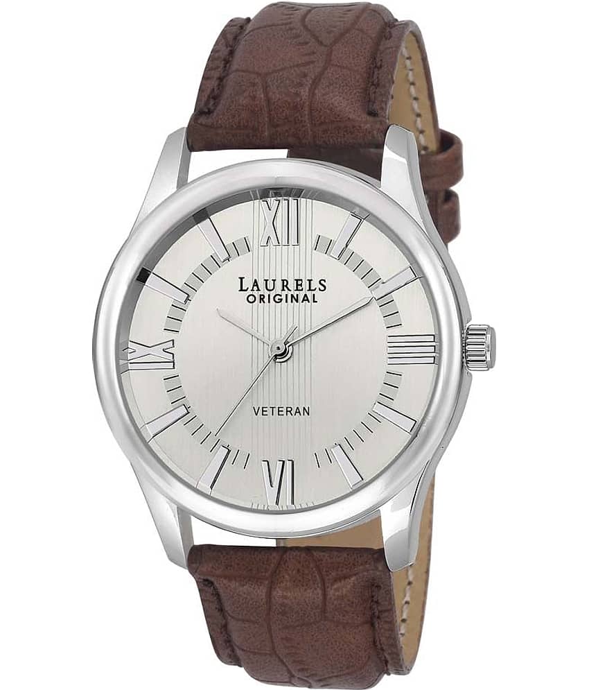 Laurels Analogue White Dial Men's Watch (Lo-Vet-201)