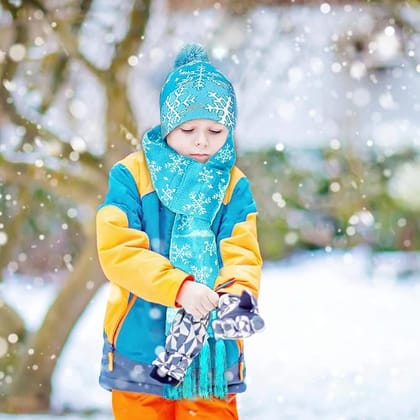 Snowflick LED hat & Scarf, Christmas Light Up