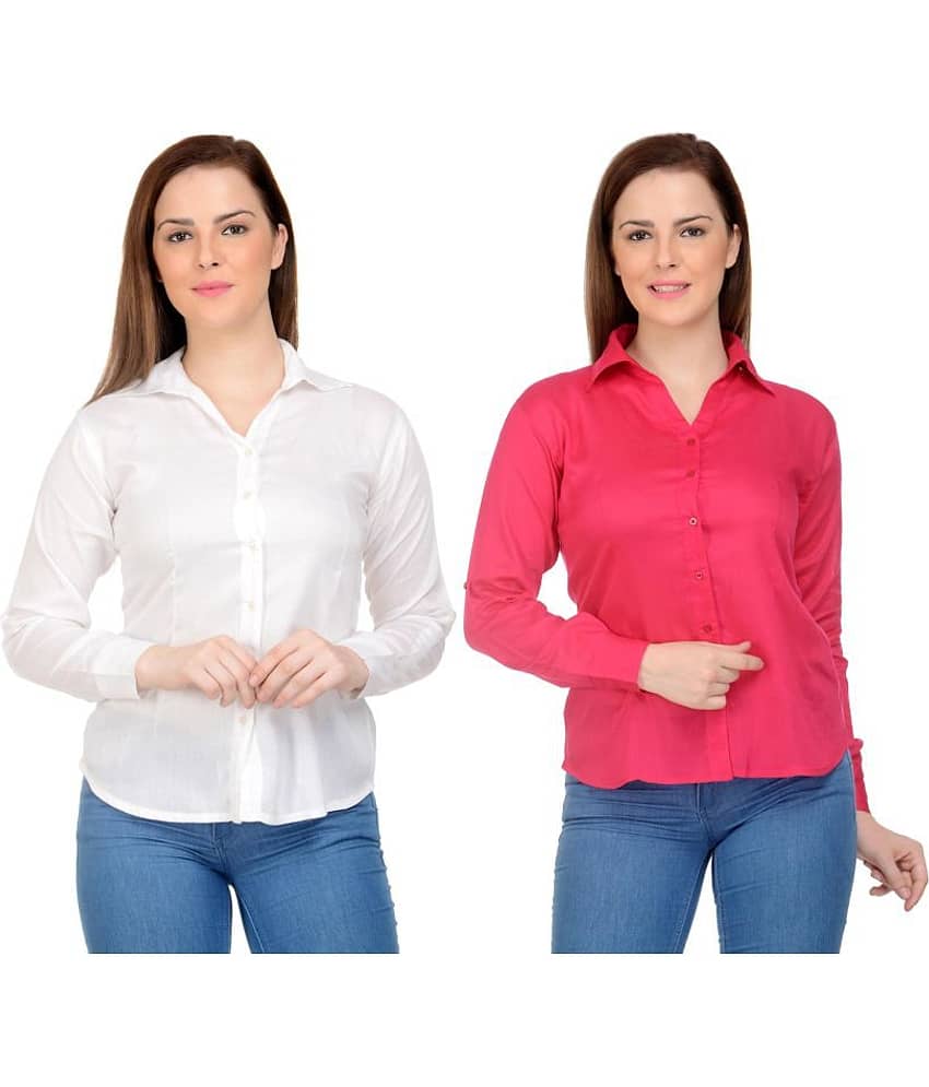 NEUVIN Women Solid Cotton Shirt ( Multicolor )