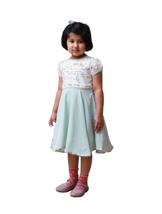 DE CHEVALERiE en Rouge - Roselyn Violet Frock - Light Blue 5- 6 Years DE CHEVALERiE en Rouge - Roselyn Violet Frock - Light Blue 5- 6 Years