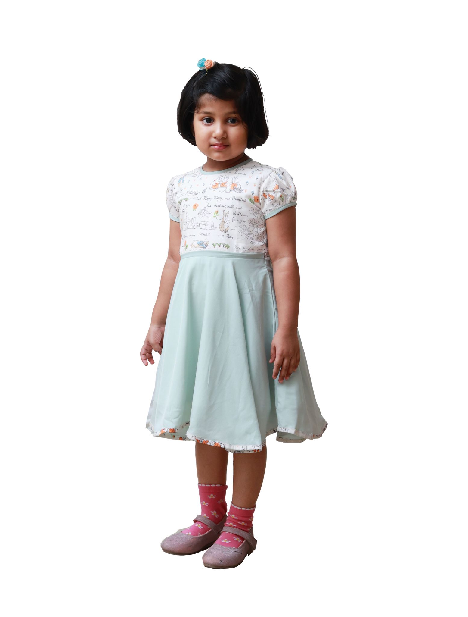 DE CHEVALERiE en Rouge - Roselyn Violet Frock - Light Blue 5- 6 Years