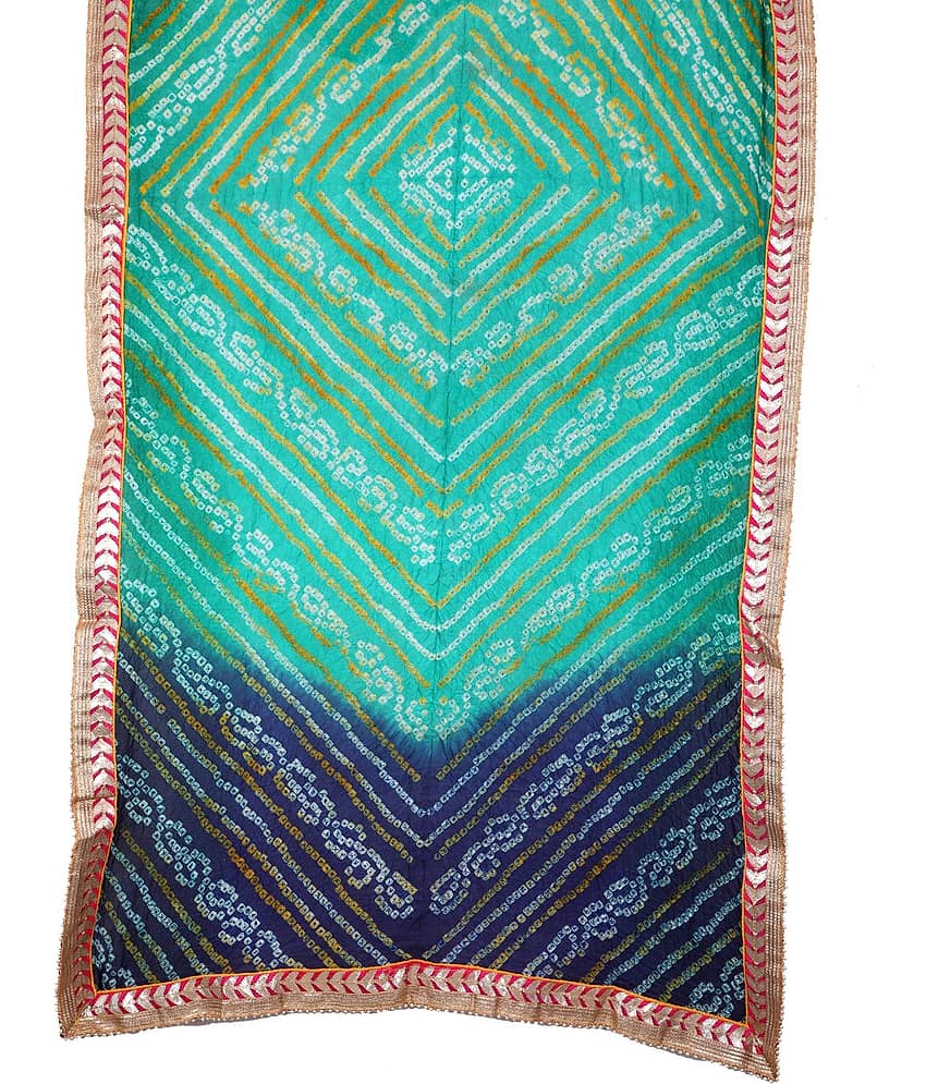 Raj Green Art Silk Bandhej Dupatta