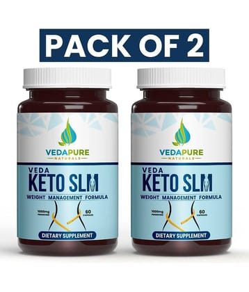 VedaPure Naturals Veda Keto Slm Weight Managent Formula 1000 mg Unflavoured Pack of 2