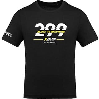 Fastbend Mens Black Printed Cotton Blend Round Neck T-Shirt