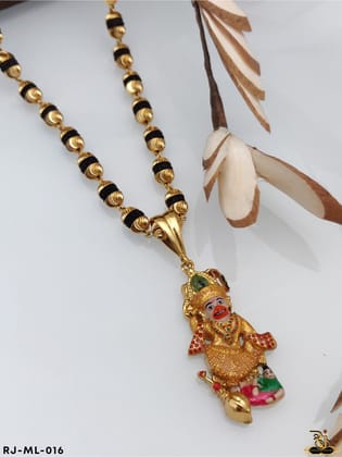 Classical 6mm Rudraksh Mala with Kastabhanjan Dev Pendant for Men RJ-ML-016-24 inch