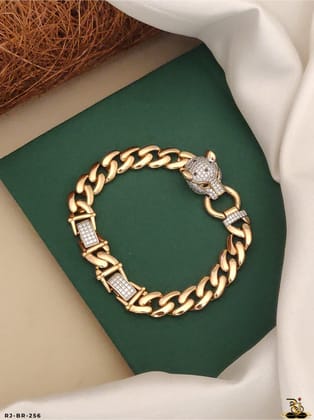 Luxurious Panther design Rose Gold Bracelet for men's-BR-256