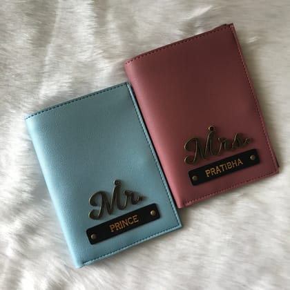 Premium Passport Covers With Customized Name And Charm Options.-baby grey