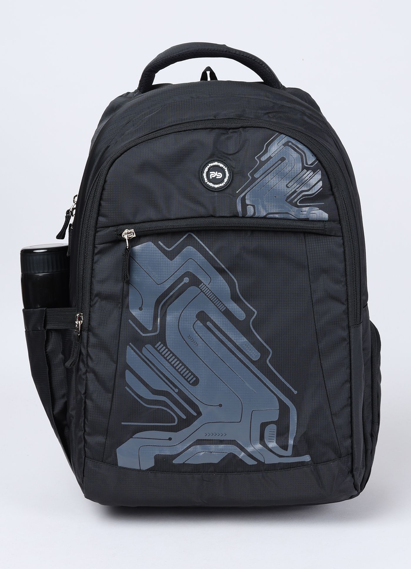 PB Pearlbags EXCEL 26L Printed Laptop Backpack With Rain Cover,USB Charging Port,2 Compartment,Premium Fabric,Water Resistant Anti Theft,School & College Bag for Boys and Girls,Office & Travel Bag for Men and Women,49X31X17 Cms