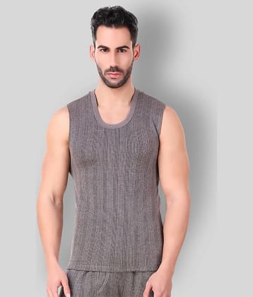 Hap Kings Pack of 1 Cotton Blend Thermal Tops For Men's ( Grey )