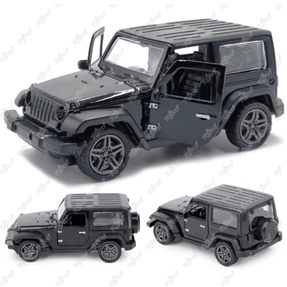 TOYCO 1:32 Scale Alloy Metal Thaar Jeep Premium Toy Car for Kids 4x4  Die-Cast Model with Openable Doors, Pull Back Action, Durable Design  Realistic Black SUV Miniature Gift 2+yrs Girls Boys