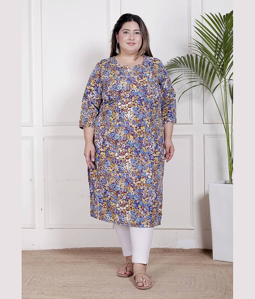 Swasti Women Crepe Printed Straight Kurti ( Maroon )