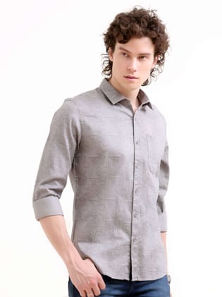 Misty Printed Grey Shirt-S / Light Grey