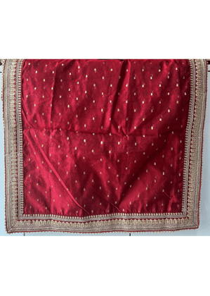 MAROON CHANDERI  STOLE
