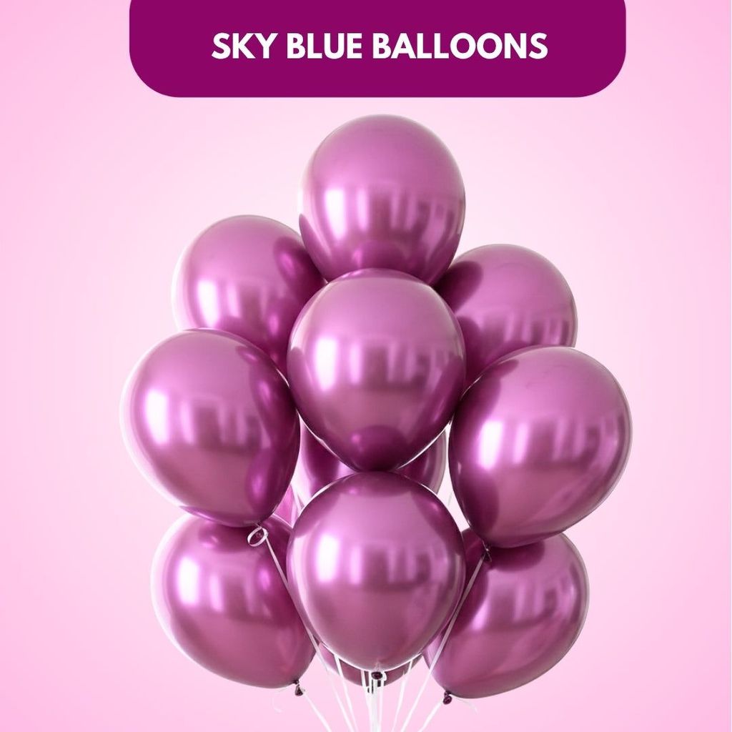 Hot Pink Latex/Rubber Balloons - Helium Quality - 12 inches - 10PC - Party and Festive Needs | Buy online on ZillyBuy