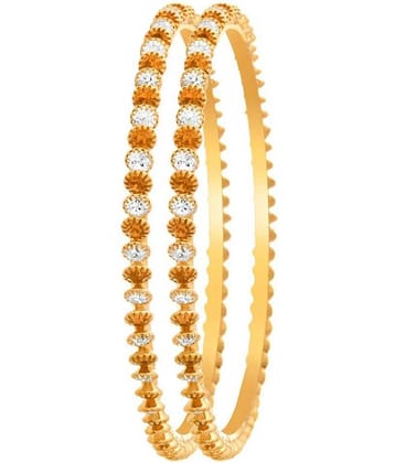 Traditional Ethnic Fusion One Gram Gold Plated Diamond Designer Bangle Set for Women & Girls