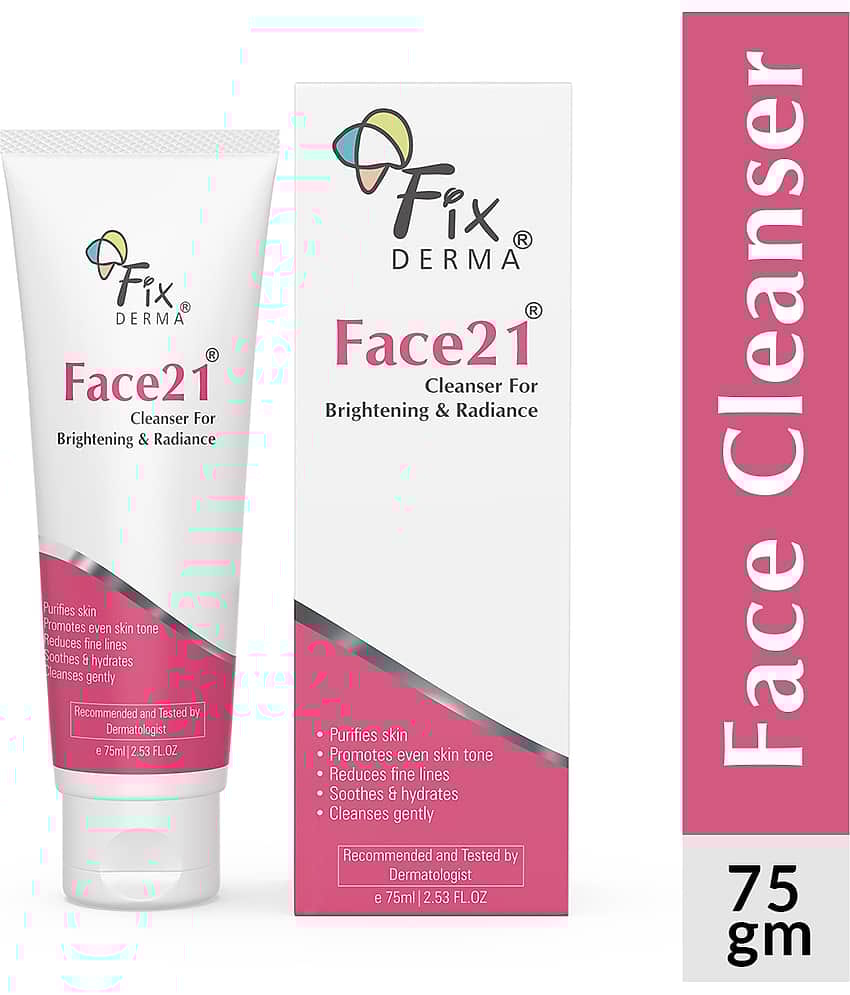 Fixderma Face21 Cleanser, Skin Brightening Cleanser for Wrinkles & Fine Lines, 75ml