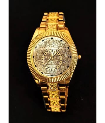 Renaissance Traders Gold Metal Analog Mens Watch