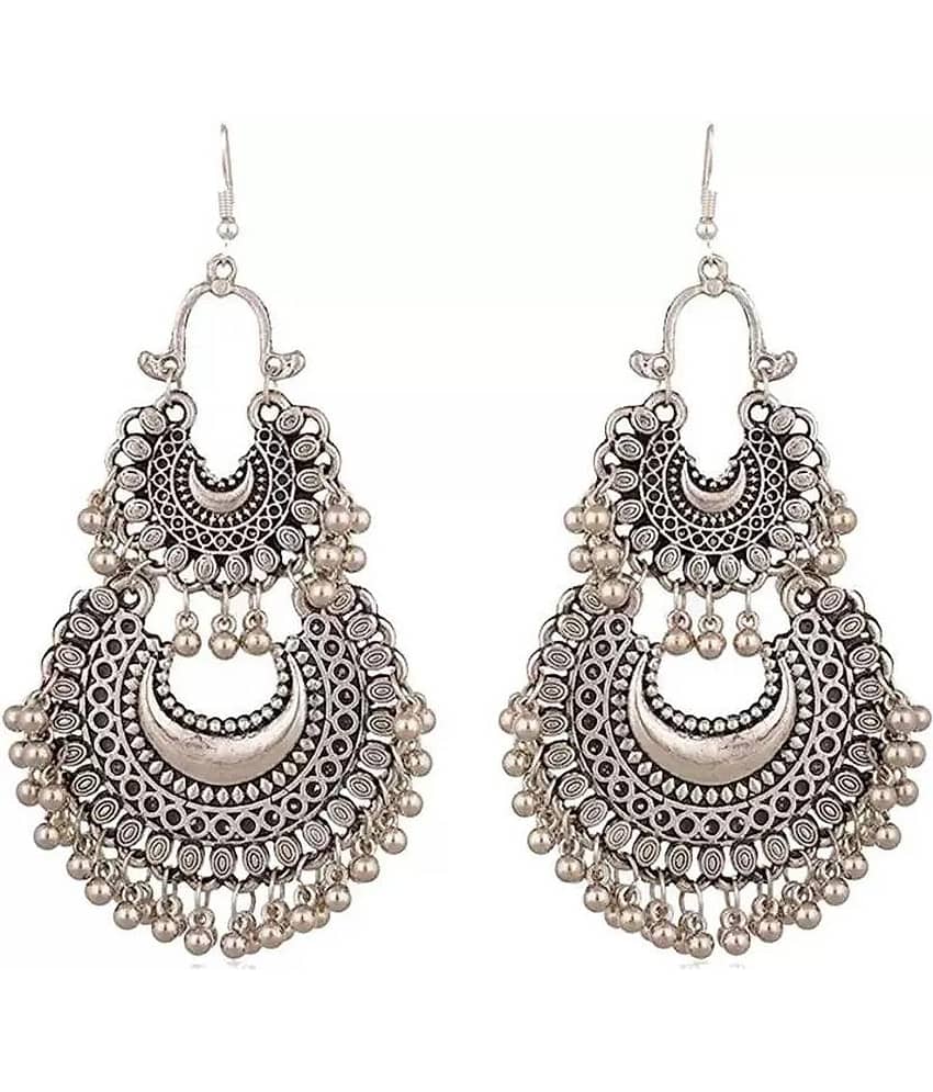 Samridhi DC Silver Chandbalis Earrings ( Pack of 1 )